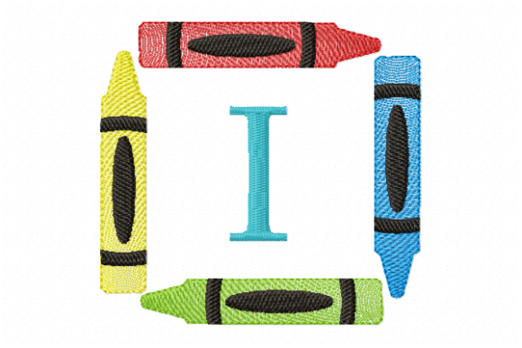 Crayons Frame Monogram Letter I Review