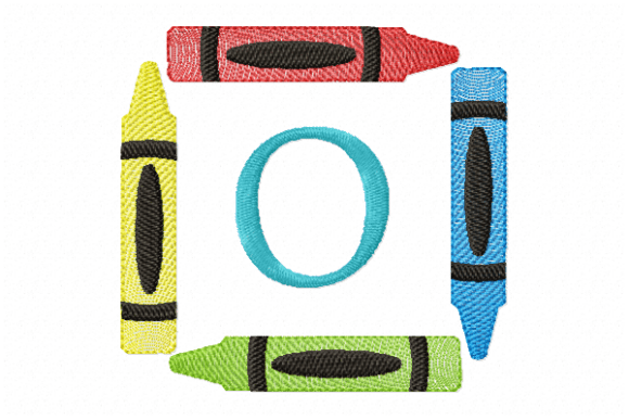Crayons Frame Monogram Letter O Review