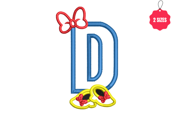 Letter D with Bow: A Festive Monogram for Holiday Crafts