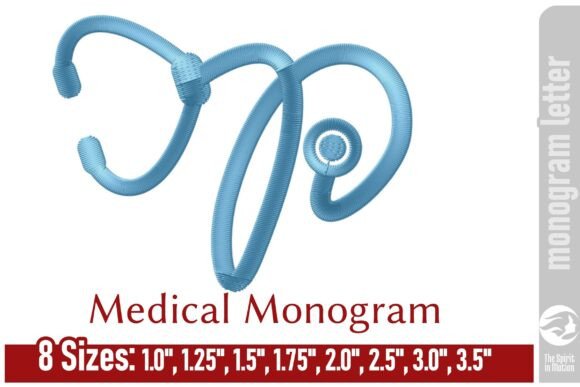 Review: Medical Embroidery Monogram Letter P