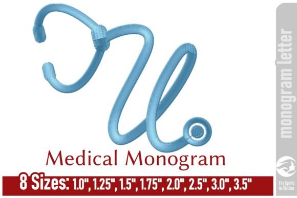 Review: Medical Embroidery Monogram Letter U
