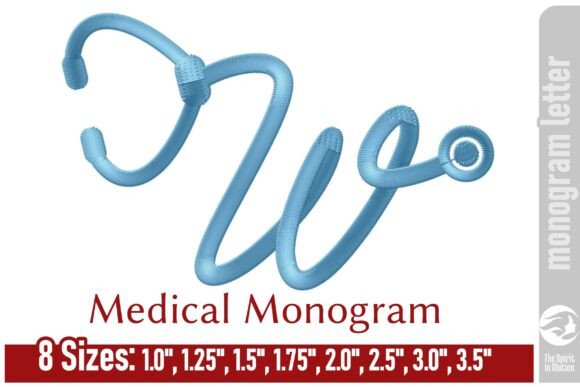 Review: Medical Embroidery Monogram Letter W