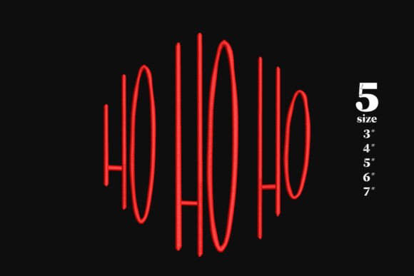 Review: Monogram Outline Red HO HO HO for Business Merch