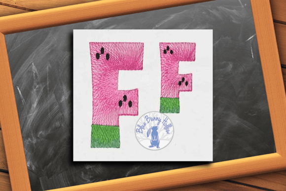 Watermelon Letter F Review: Summer Embroidery Design