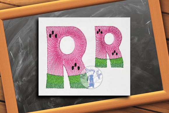 Watermelon Letter R: A Summer-Ready Monogram for Business Branding